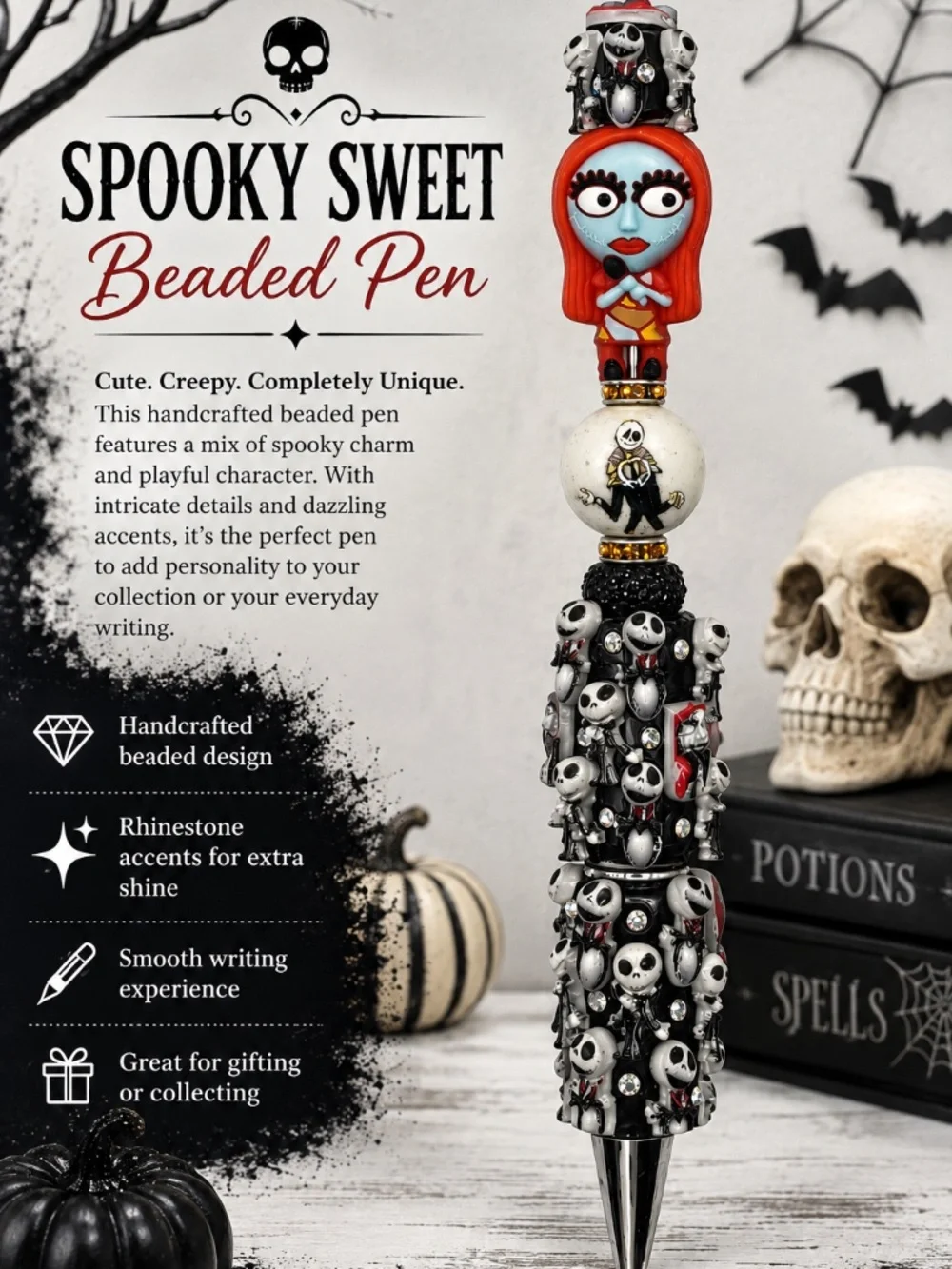 Spooky Sweet Beaded Pen